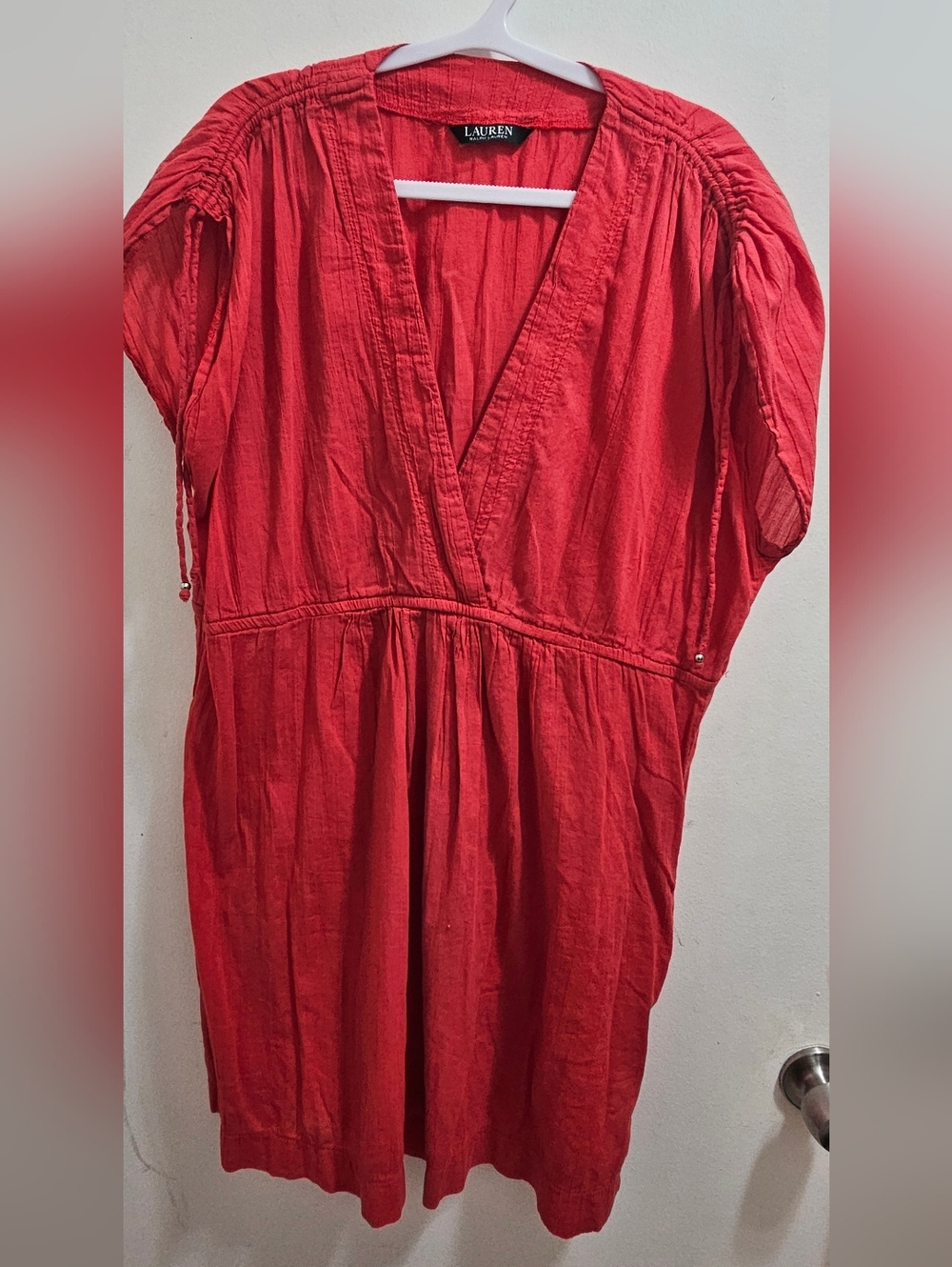 Ralph Lauren Orange V-Neck Tunic Dress